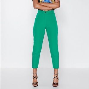 Nasty Gal Green Tapered Pants
